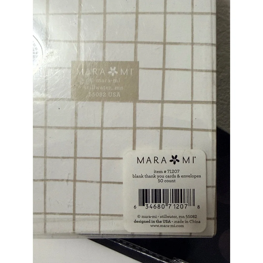 Mara-Mi Craft Smart Thank You Cards Envelopes‎ Bundle 66 Count Floral Gold Foil